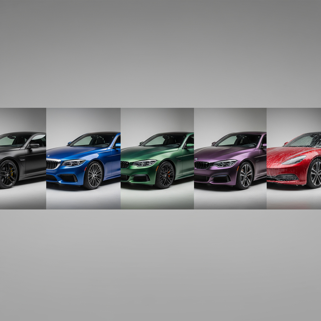 مجموعة سيارات بتشطيبات مختلفة من CarScript Wrap Studio Qatar