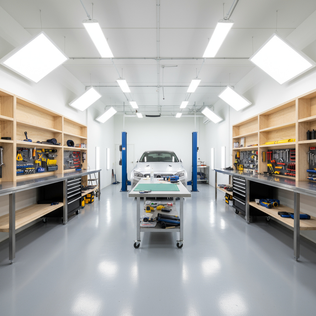 المساحة الداخلية لاستوديو تغليف CarScript Wrap Studio Qatar